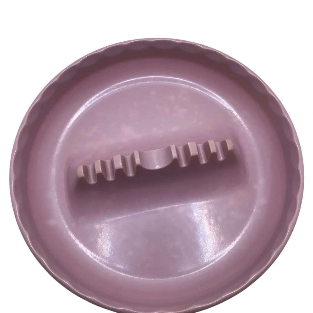 Vintage GES-Line Melamine Ashtray Set Mauve Pink MCM Round #341 & Triangle #361